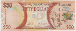 Банкнота. Гайана. 50 долларов 2016 год. 50 лет независимости (1966 - 2016). Тип 41.