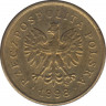 Монета. Польша. 1 грош 1998 год. ав.