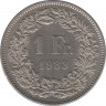  Монета. Швейцария. 1 франк 1983 год. ав.