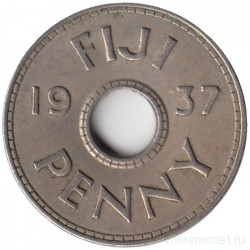 Монета. Фиджи. 1 пенни 1937 год.