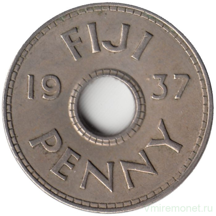 Монета. Фиджи. 1 пенни 1937 год.