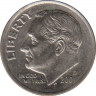Монета. США. 10 центов 2001 год. Монетный двор D. ав.