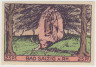 Бона. Нотгельд. Германия. Общество курорта Зальциг. 25 пфеннигов 1921 год. Вариант 1158.1.а.1. рев.