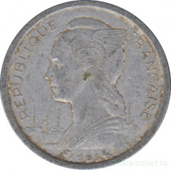 Монета. Французское Сомали. 1 франк 1959 год.