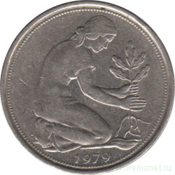 Монета. ФРГ. 50 пфеннигов 1979 год. Монетный двор - Мюнхен (D).