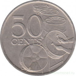 Монета. Тринидад и Тобаго. 50 центов 1977 год.