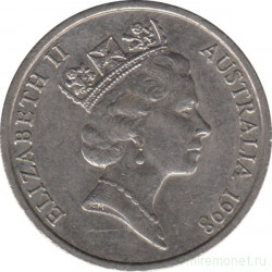 Монета. Австралия. 10 центов 1998 год.