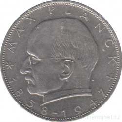 Монета. ФРГ. 2 марки 1969 год. Макс Планк. Монетный двор - Гамбург (J). 