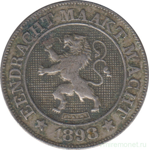 Монета. Бельгия. 10 сантимов 1898 год. Der Belgen.