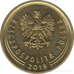 Монета. Польша. 2 гроша 2019 год.