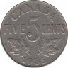 Монета. Канада. 5 центов 1935 год. ав.