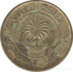 Монета. Бахрейн. 5 филсов 2009 год.