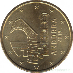 Монета. Андорра. 10 центов 2019 год.
