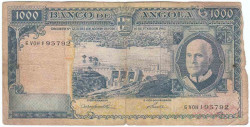 Банкнота. Ангола. 1000 эскудо 1962 год. Тип 96.