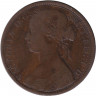 Монета. Великобритания. 1 пенни 1868 год. Монета. Великобритания. 1 пенни 1868 год.