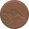 Монета. Австралия. 1 пенни 1962 год. ав.