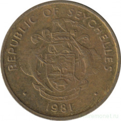 Монета. Сейшельские острова. 5 центов 1981 год. ФАО.