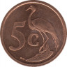Монета. Южно-Африканская республика (ЮАР). 5 центов 2005 год. UNC. рев.