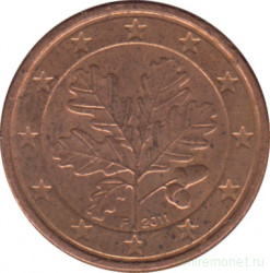 Монета. Германия. 1 цент 2011 год. (F).