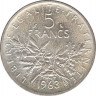 Монета. Франция. 5 франков 1963 год. ав.