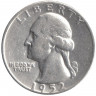 Монета. США. 25 центов 1952 год. Монетный двор D.