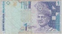 Банкнота. Малайзия. 1 ринггит 1998 год. Тип 39b (1).