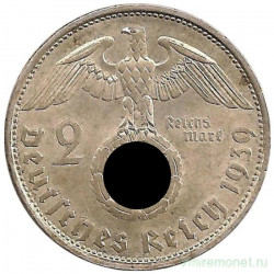 Монета. Германия. Третий Рейх. 2 рейхсмарки 1939 год. Монетный двор - Вена (B).