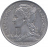 Монета. Реюньон. 5 франков 1955 год. ав.