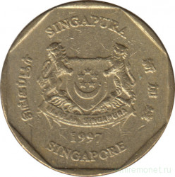 Монета. Сингапур. 1 доллар 1997 год.