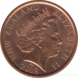 Монета. Новая Зеландия. 10 центов 2013 год.