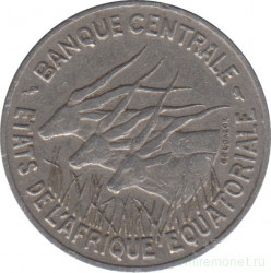 Монета. Экваториальная Африка. 100 франков 1968 год.