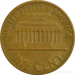 Монета. США. 1 цент 1968 год. Монетный двор D.