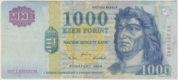 Банкнота. Венгрия. 1000 форинтов 2000 год. Тип 185a. Милениум.
