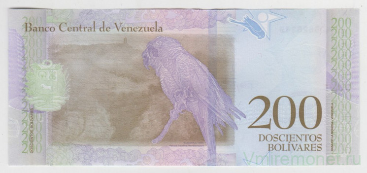 Банкнота. Венесуэла. 200 боливаров 2018 год.