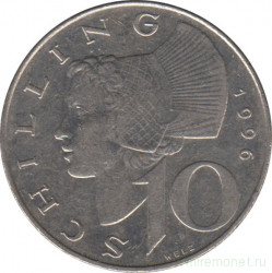 Монета. Австрия. 10 шиллингов 1996 год.