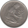 Монета. ФРГ. 50 пфеннигов 1971 год. Монетный двор - Штутгарт (F). ав.