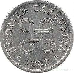 Монета. Финляндия. 5 пенни 1982 год.