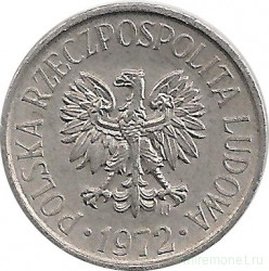 Монета. Польша. 5 грошей 1972 год.