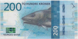 Банкнота. Норвегия. 200 крон 2016 год.