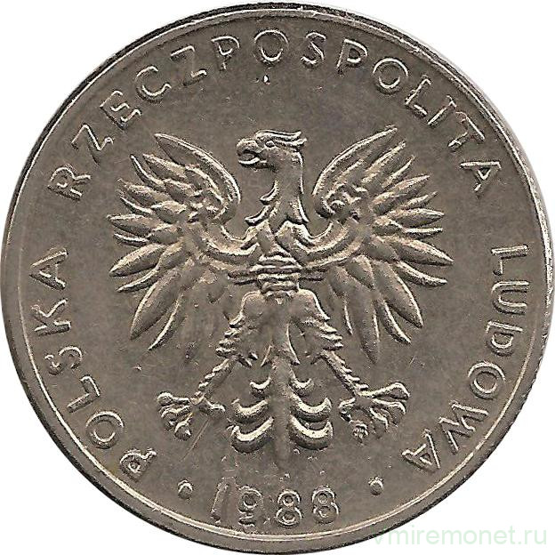 Монета. Польша. 20 злотых 1988 год. 