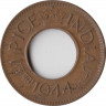 Монета. Британская Индия. 1 пайс 1944 год. ав.