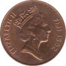 Монета. Фиджи. 2 цента 1992 год. ав.