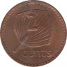 Монета. Фиджи. 2 цента 1992 год. рев.