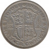 Монета. Великобритания. 1/2 кроны (2.5 шиллинга) 1936 год.  ав.