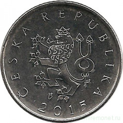 Монета. Чехия. 1 крона 2015 год.