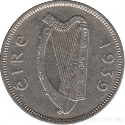 Монета. Ирландия. 6 пенсов 1939 год.