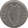 Монета. Ирландия. 6 пенсов 1939 год. ав.
