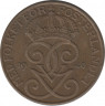 Аверс. Монета. Швеция. 5 эре 1940 год (4 - прямая).