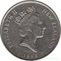 Монета. Новая Зеландия. 5 центов 1998 год.