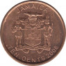 Монета. Ямайка. 10 центов 2008 год. ав.